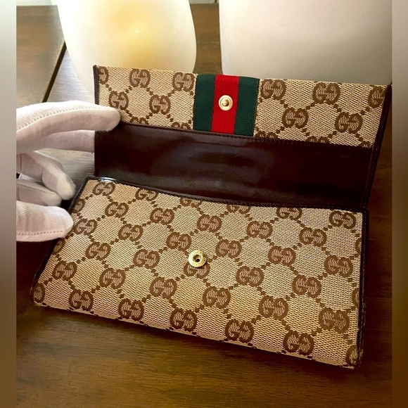 GUCCI Sherry line continental wallet - Picture 3 of 15